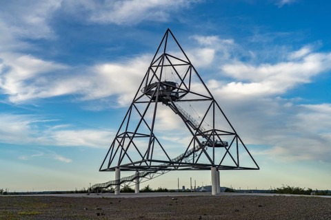 The Emscherblick stockpile event, tetrahedron for short, in Bottrop, Ruhr region, North