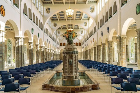 Wandelhalle im Staatsbad Kissingen, Lower Franconia, Bavaria, Germany