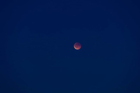 Lunar eclipse on 07.09.2025 over Dresden, Saxony, Germany