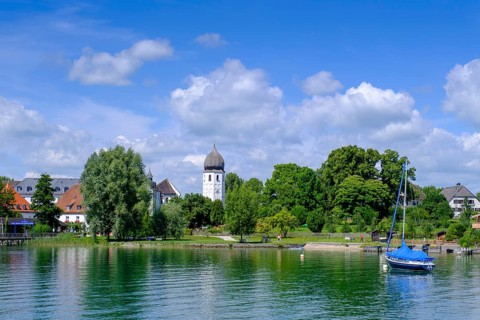 Fraueninsel, Chiemsee, Chiemgau, Upper Bavaria, Bavaria, Germany