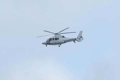Eurocopter EC-155B-1 Dauphin 2 Airbus Helicopters H155 Helicopter A7-HMD in flight, England, United