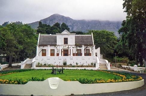 Dutch colonial architecture of historic Tokai Manor House, Tokai suburb of Cape Town, South Africa,