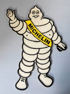 Michelin Man, Bibendum or Bib, reproduction enamel sign