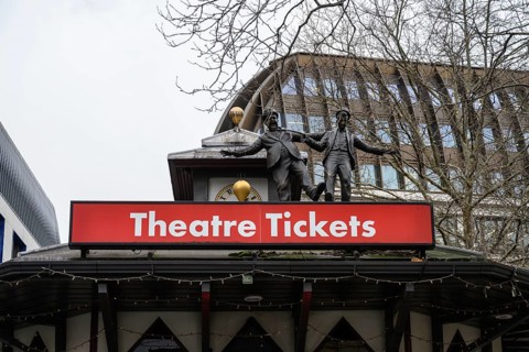 London, UK. January 29th 2025. The Lodge Leicester Square Box Office theatre ticket booth selling