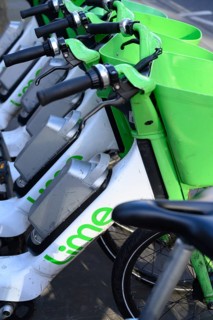 London, UK. January 30th 2025. Lime Electric E bikes parked and available to hire in the West End