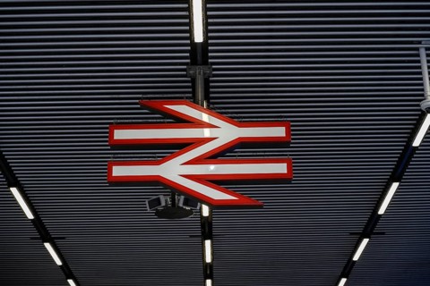 London, UK. January 30th 2025. Logo sign of National Rail, a brand used to promote passenger