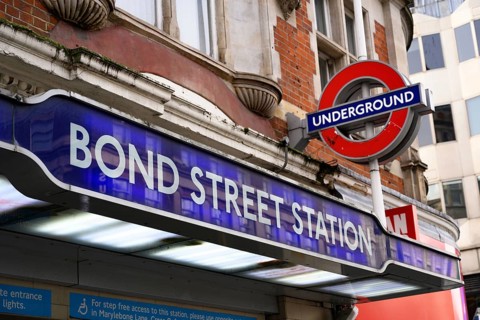 London, UK. January 30th 2025. Bond Street Tube is an interchange station in Mayfair, in the West