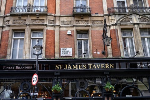 London, UK. January 30th 2025. St James Tavern, Great Windmill Street, London. A traditional pub