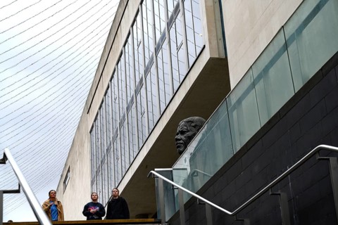 London, UK. January 31st 2025. Bust of Nelson Mandela, a tribute to the South African