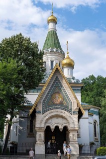 Sofia, Bulgaria. June 21st 2025. Church of St. Nicholas the Wonderworker, a historical Russian