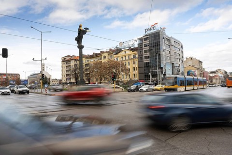 Sofia, Bulgaria. November 23rd 2025. The Monument of Saint Sofia, Patron of City and central