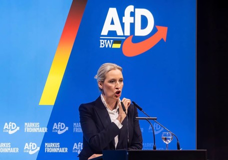 Alice Weidel, co-chair of the parliamentary group of the right-wing populist and far-right