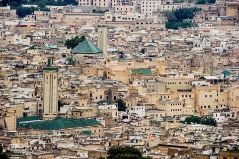 Panorama, Medina, UNESCO World Heritage Site, Fez, Morocco