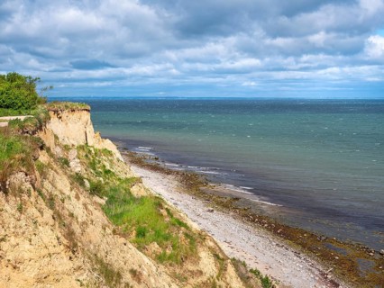 View of the cliffs and the Baltic Sea, Boltenhagen, Mecklenburg-Western Pomerania, Germany