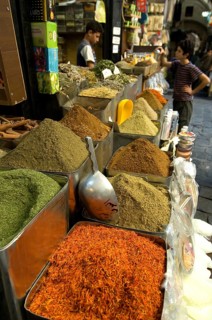 Damascus, Syria. August 1st 2010 The Spice Souk in the Old City, Damascus, Syria