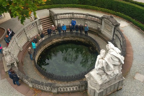 Donaueschingen, Germany. 28th September 2024 The official source of the River Danube in the German