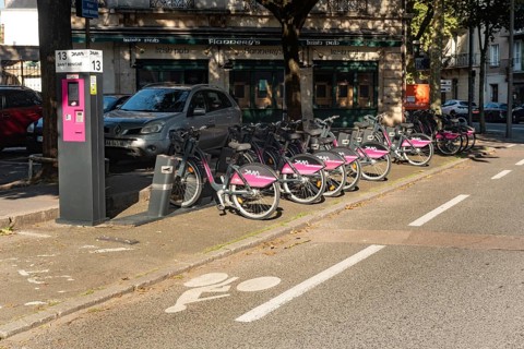 Dijon, France. September 19th 2024 Divia Velodi, self-service cycle hire, Dijon municipality rent a