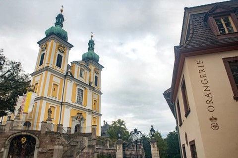 Donaueschingen, Germany. 28th September 2024 Catholic city church in Donaueschingen, Germany.