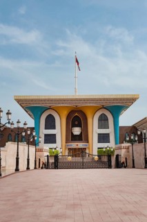 Muscat, Oman. September 16th 2019 The Al Alam Palace is the ceremonial palace of Sultan Qaboos of