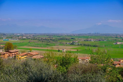View from Solferino, Colli Mantovani, Lombardy, Province of Brescia, Italy