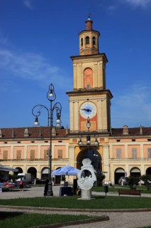 Palace with Torre Civica in the municipality of Gualtieri, Emilia-Romagna, Italy