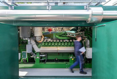 Dinslaken, North Rhine-Westphalia, Germany - Combined heat and power plants (CHP) generate