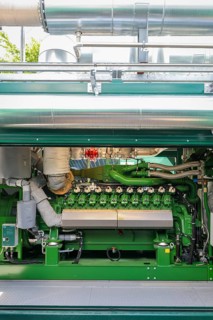Dinslaken, North Rhine-Westphalia, Germany - Combined heat and power plants (CHP) generate