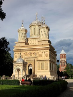 Curtea de Arges monastery and cathedral, one of the most famous pilgrimage sites in the country,