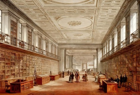 The King's Library gallery at the British Museum, 19th century, London, England, United Kingdom