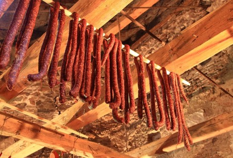 Municipality of Cristian, German Grossau, sausages and bacon are still kept today in the historic