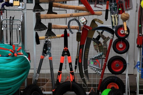 Handicraft market, equipment and spare parts for the garden, Sibiu, Transylvania, Romania