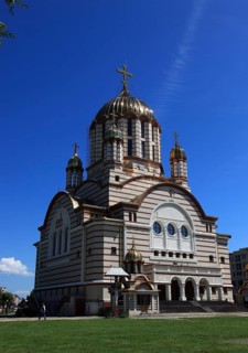 Cathedral of St. John the Baptist, Catedrala Sfantul Ioan Botezatorul in Fagaras, Romania, Brasov