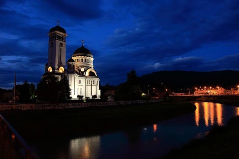 Romania, Orthodox Trinity Cathedral, Sfanta Treime on the Mare River in Sighisoara, German