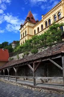 Romania, cultural house in the historic old town of Sighisoara, German Sighisoara, town in Mures