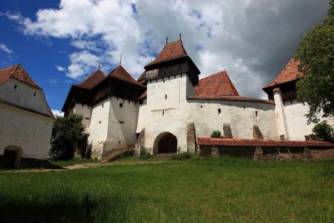 Romania, the fortified church of Viscri, German German Weisskirch a town in the district of Brasov,