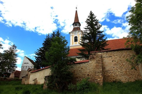 Romania, village church of the village of Crit, German German Cross, in the district of Brasov,