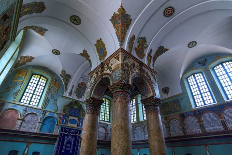 Interior of the secular synagogue in Lancut former Landshut, Poland