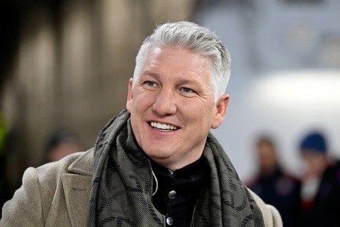 TV expert Bastian Schweinsteiger, portrait, smiles, soccer Bundesliga, DFB-Pokal, Allianz Arena,