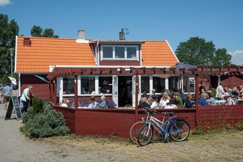 Sweden's southernmost cafe in Smygehamn in Trelleborg municipality, Baltic Sea, Skåne County,