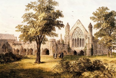 Ely House and St Ethedreda's chapel in 1772, London, UK