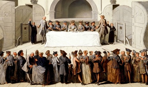 The State Lottery at Guildhall, London, England, 1750