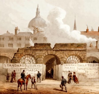 The last remains of the Fleet Prison circa 1846, London, UK