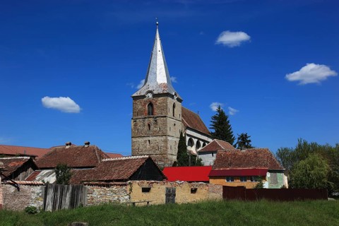 St. James Church, 15th century Sharosh fortified church in Sharosh near Fogarash, Soars, in