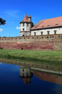 Fogarash Fortress, Cetatea Fagarasului, a historical monument, construction began in 1310, in the