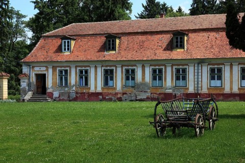 Brukenthal summer residence, late Baroque palace complex, in Avri, Freck, Transylvania, Romania