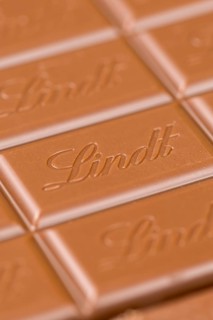 Lindt chocolate Swiss chocolate bar chocolate background with logo in Stuttgart, Germany