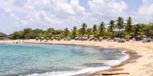 Mar Chiquita Beach in the Caribbean Ocean Vacations Panoramic in Manati, Puerto Rico