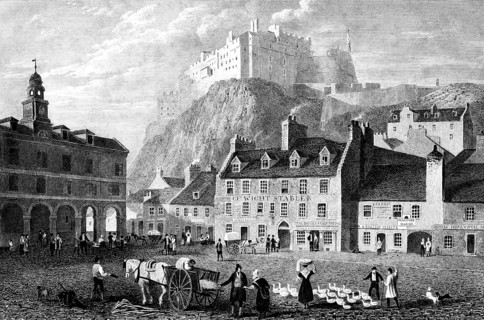Edinburgh Castle, the castle in Edinburgh on Castle Rock, basalt rock formation, geology, shelter,