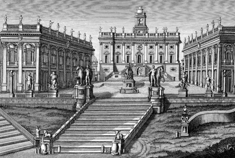 The Capitol, Capitolium, Capitoline Hill, Rome, Italy, one of the seven hills of ancient Rome,