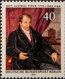 Johann Ludwig Tieck (1773-1853) was a German poet, romanticist. Portrait on German postage stamp